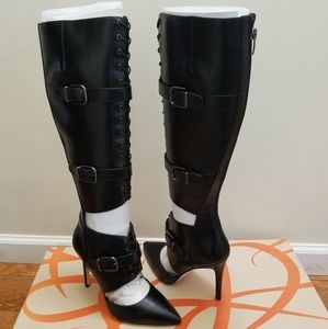 Via Spiga Franya Black Stiletto High Heel boots